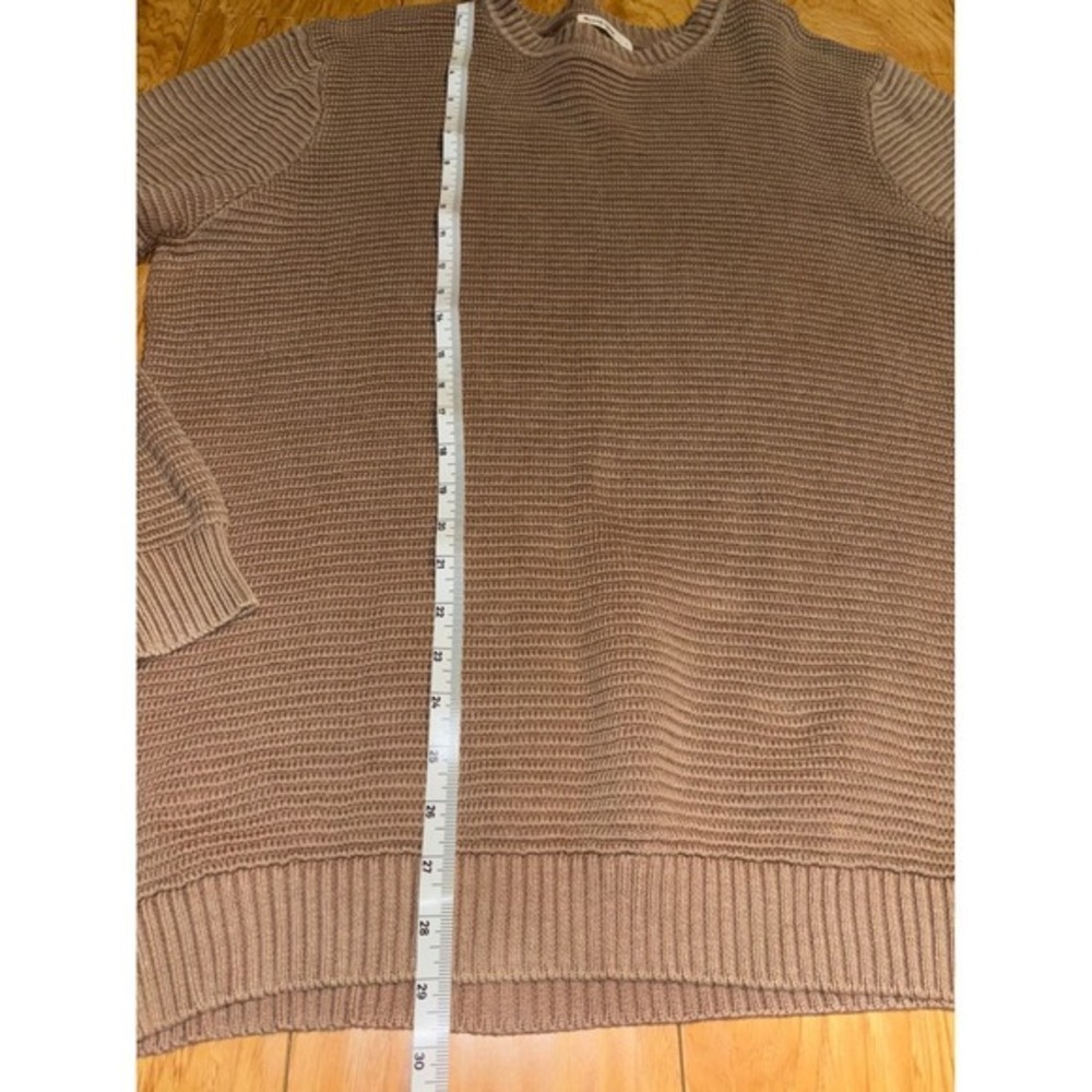 Marine Layer Garment Dye Crew Neck Sweater Tan Brown Knit Men's Size Large - Picture 7 of 8